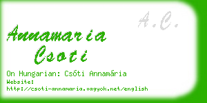 annamaria csoti business card